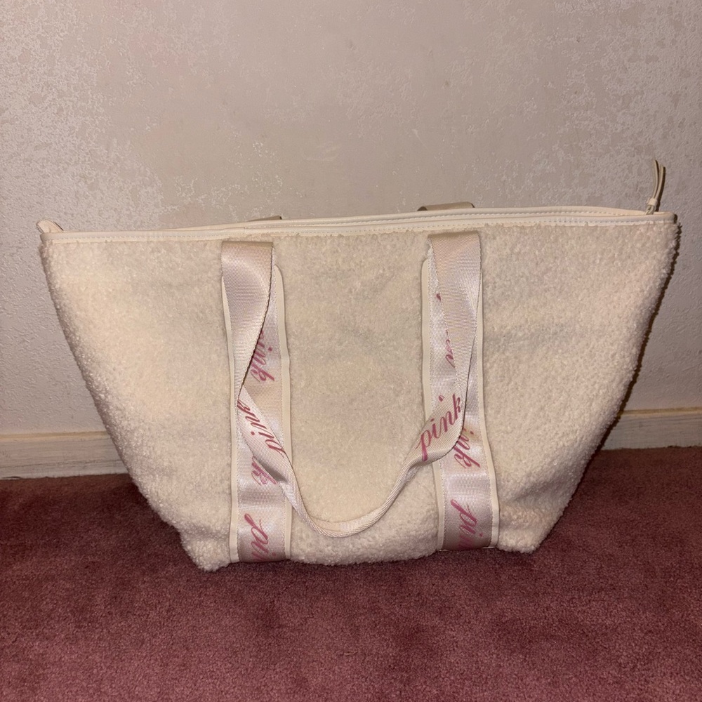 PINK Victoria's Secret Cream and Pink Tote Bag